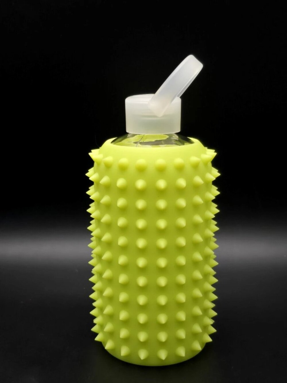 BKR Tutu Neon Green Ballet Glass & Spiked Silicone Water Bottle 32oz - Picture 2 of 9